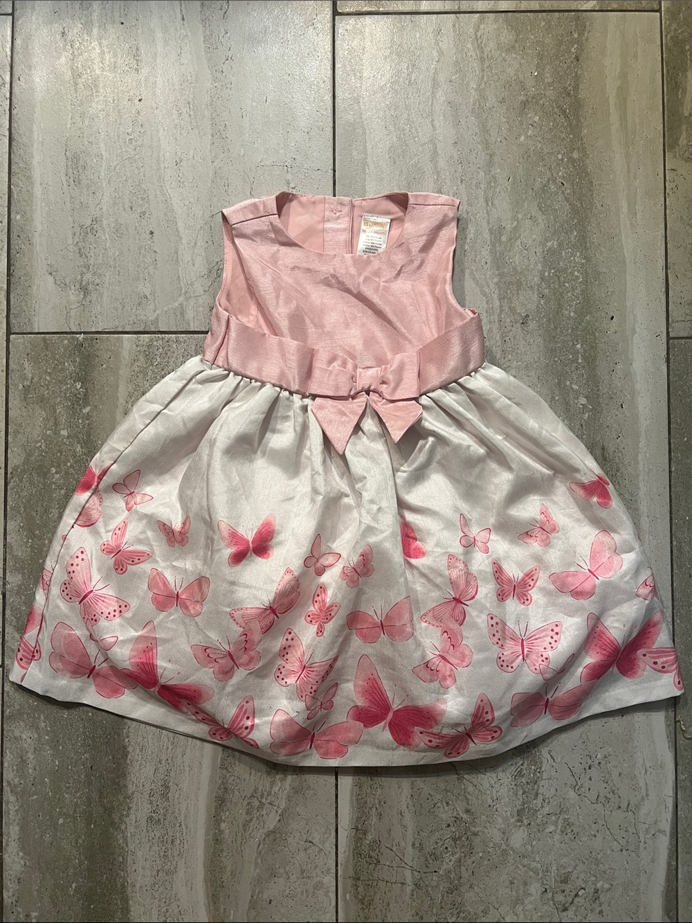 Gymboree Pink and White Butterfly Party Dress